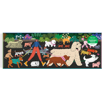 GALISON Panoramatické puzzle Venčení psů 1000 dílků