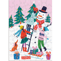 GALISON Puzzle Adventní kalendář: Veselé a třpytivé 12x80 dílků