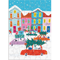 GALISON Puzzle Adventní kalendář: Veselé a třpytivé 12x80 dílků
