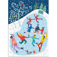 GALISON Puzzle Adventní kalendář: Veselé a třpytivé 12x80 dílků