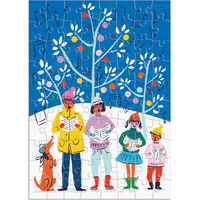 GALISON Puzzle Adventní kalendář: Veselé a třpytivé 12x80 dílků