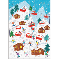 GALISON Puzzle Adventní kalendář: Veselé a třpytivé 12x80 dílků