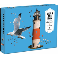 GALISON Tvarové puzzle Den u moře 2v1 450 dílků