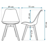 Designová židle VEYRON - černá+šedý podsedák