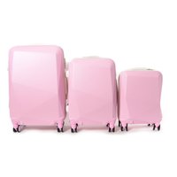 Moderní cestovní kufry DIAMOND - světle-růžové
