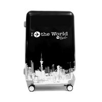 Moderní cestovní kufry WORLD - černé