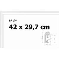 BFHM Plastový rám na puzzle 42x29,7cm A3 - bílý