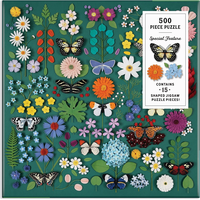 GALISON Čtvercové puzzle Motýlí botanika 500 dílků
