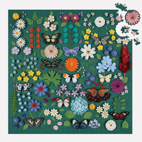 GALISON Čtvercové puzzle Motýlí botanika 500 dílků