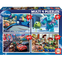 EDUCA Puzzle Disney Pixar Mix 4v1 (50,80,100,150 dílků)