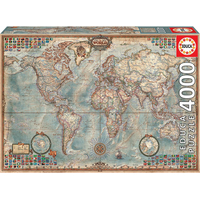 EDUCA Puzzle Politická mapa světa 4000 dílků