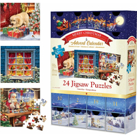 EUROGRAPHICS Puzzle Adventní kalendář: Veselé Vánoce 24x50 dílků