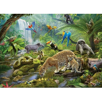 RAVENSBURGER Puzzle Zvířata v deštném pralese 60 dílků