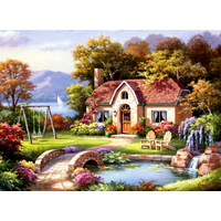 ANATOLIAN Puzzle Kamenný most u chalupy 1500 dílků