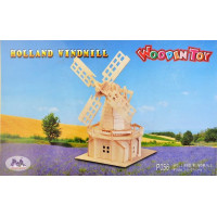 WOODEN TOY , WCK 3D puzzle Holandský větrný mlýn