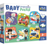 TREFL Baby puzzle Povolání a vozidla 6v1 (2-6 dílků)