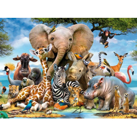 RAVENSBURGER Puzzle Kamarádi z Afriky 300 dílků