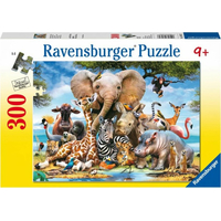 RAVENSBURGER Puzzle Kamarádi z Afriky 300 dílků