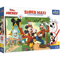 TREFL Oboustranné puzzle Mickeyho klubík SUPER MAXI 24 dílků