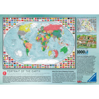 RAVENSBURGER Puzzle Barevná mapa světa 1000 dílků