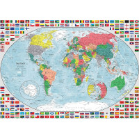 RAVENSBURGER Puzzle Barevná mapa světa 1000 dílků