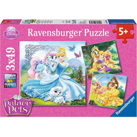 RAVENSBURGER Puzzle Disney princezny a jejich mazlíčci 3x49 dílků