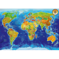 BLUEBIRD Puzzle Geopolitická mapa světa 1000 dílků