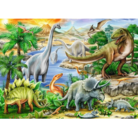 RAVENSBURGER Puzzle Prehistorický život 60 dílků