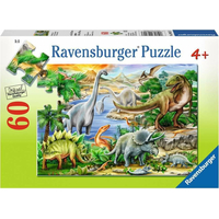 RAVENSBURGER Puzzle Prehistorický život 60 dílků