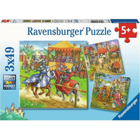 RAVENSBURGER Puzzle Rytířský turnaj 3x49 dílků
