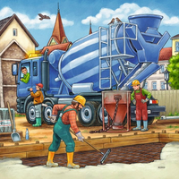 RAVENSBURGER Puzzle Stavební stroje 3x49 dílků