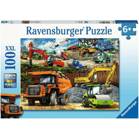 RAVENSBURGER Puzzle Stavební stroje XXL 100 dílků