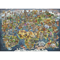 ANATOLIAN Puzzle Úžasná mapa světa 3000 dílků