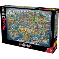 ANATOLIAN Puzzle Úžasná mapa světa 3000 dílků