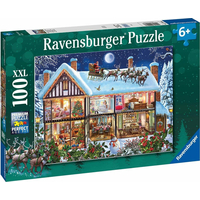 RAVENSBURGER Puzzle Vánoce doma XXL 100 dílků