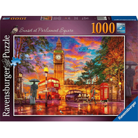 RAVENSBURGER Puzzle Západ slunce na Parlamentním náměstím, Londýn 1000 dílků