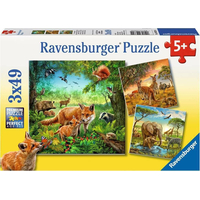 RAVENSBURGER Puzzle Zvířata 3x49 dílků