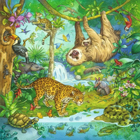 RAVENSBURGER Puzzle Zvířata v džungli 3x49 dílků