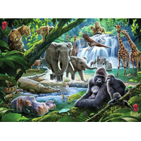 RAVENSBURGER Puzzle Zvířata z džungle XXL 100 dílků
