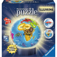 RAVENSBURGER Svítící puzzleball Globus 72 dílků