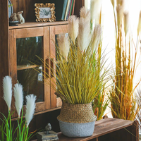 Umělá tráva pampová - 90 cm - ecru bílá