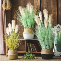 Umělá tráva pampová - 90 cm - ecru bílá