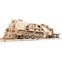 UGEARS 3D puzzle Lokomotiva V-Express s vagónem 538 dílků