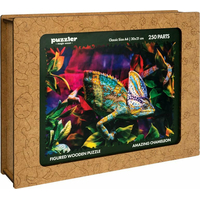 PUZZLER Dřevěné puzzle Úžasný chameleon 250 dílků