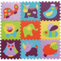 BABY GREAT Pěnové puzzle Barevná zvířata SX (30x30)