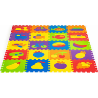 ECOTOYS Pěnové puzzle Ovoce a doprava (29x29)
