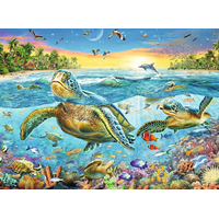 RAVENSBURGER Puzzle Mořské želvy XXL 100 dílků