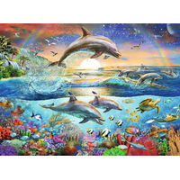 RAVENSBURGER Puzzle Ráj delfínů XXL 300 dílků