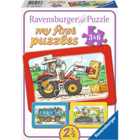 RAVENSBURGER Moje první puzzle Stavební stroje 3x6 dílků