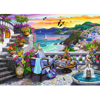 RAVENSBURGER Puzzle Západ slunce nad Santorini EXTRA 300 dílků